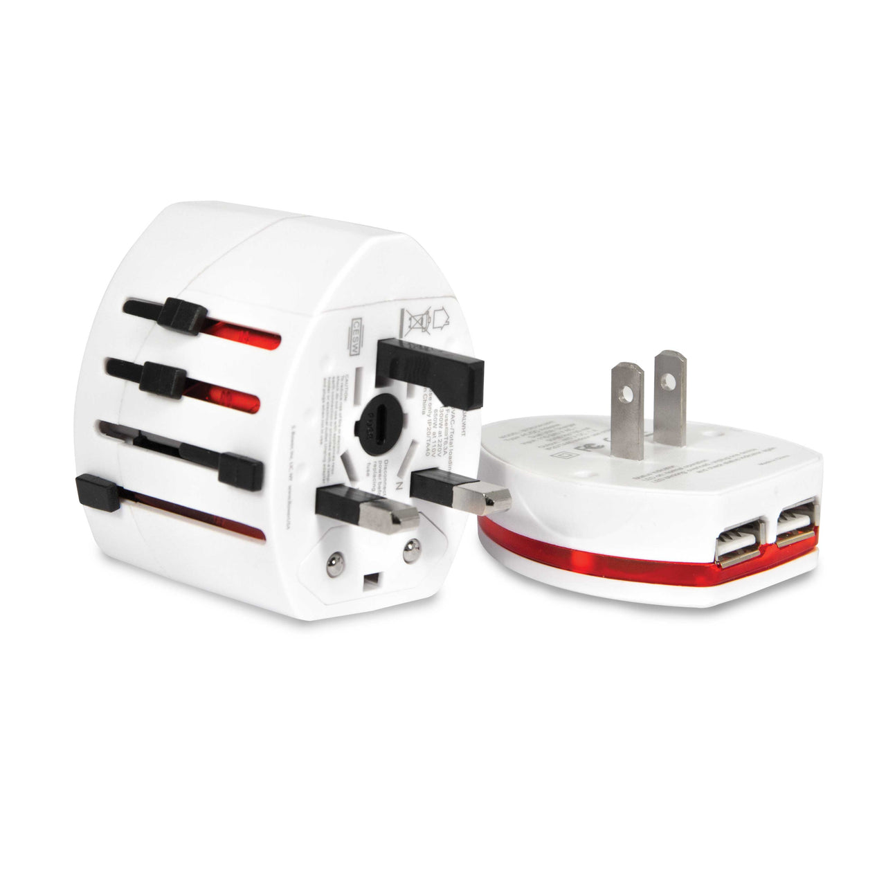 International Travel Adapter in Black or White