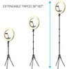 18" Selfie Ring Light Studio, w/ 80'' Extendable Tripod