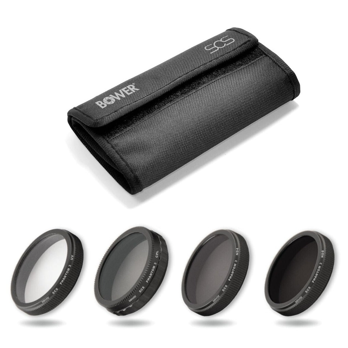 Phantom 3 & 4 Filter Kit, 4-Piece UV + CPL + ND4 + ND8