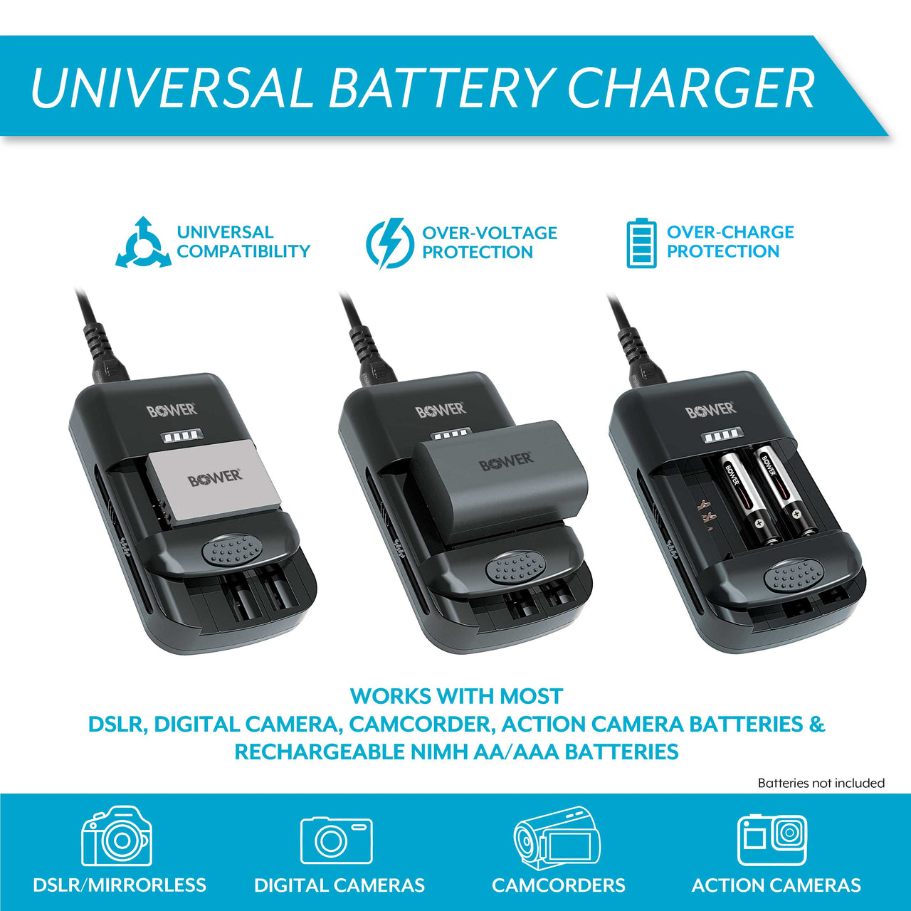 Bowerch Universal Battery Charger