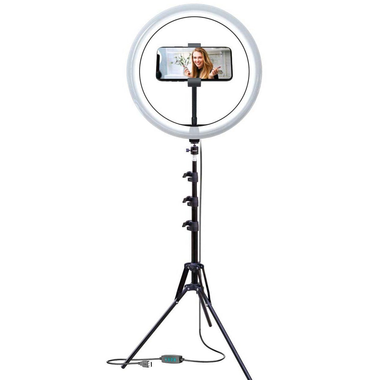Amazon.com: Aduro U-Stream 3-in-1 Ring Light Studio Kit Bundle, Set  Includes LED Ring Light with Stand, Clip On Phone Selfie Ring Light & 6ft  LED Strip Lights : Cell Phones & Accessories