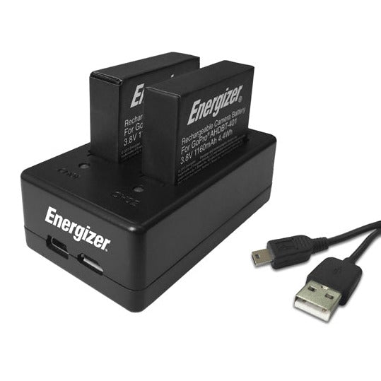 Energizer® Dual GoPro 4 Battery Charger with 2 Batteries