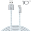 10ft USB-C 2.0 To USB-A Braided Cable